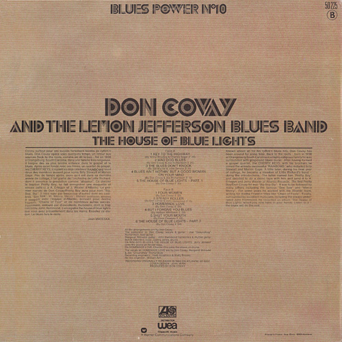 Don Covay and The Jefferson Lemon Blues Band : The House of Blue Lights - LP from France, 1975