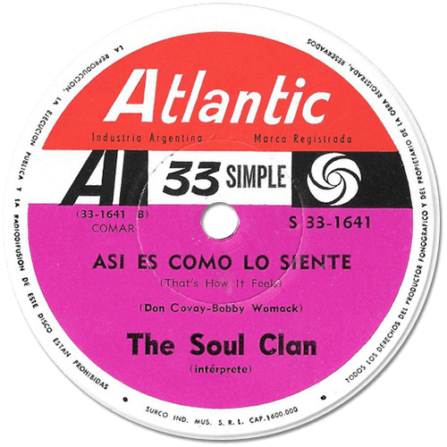 The Soul Clan (Arthur Conley, Ben E. King, Don Covay, Joe Tex, Solomon Burke) : Soul Meeting - 7" PS from Argentina, 1968