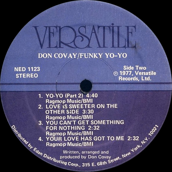 Don Covay - Funky YoYo - Versatile NED 1123 USA LP