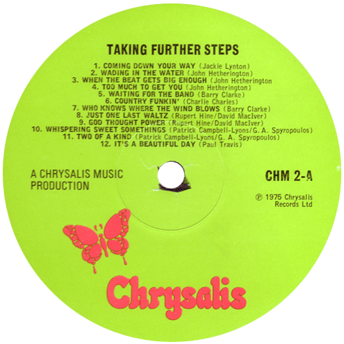 V/A incl. songs by Rupert Hine and David MacIver, Eddie Howell, Barry Clarke, etc. : The Chrysalis Compendium - Taking Further Steps - LP from UK, 1975