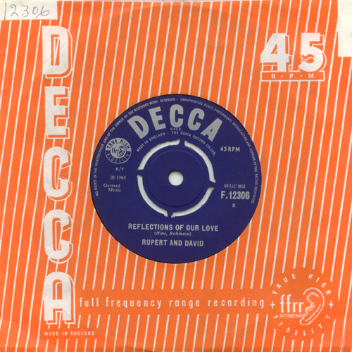 Rupert and David (Rupert Hine) - The Sound of Silence - Decca F 12306 UK 7" CS