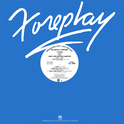 V/A incl. Rupert Hine, Split Enz, Live Wire, etc. : Foreplay #42 A&M's Pre-Release Sampler - LP from USA, 1981