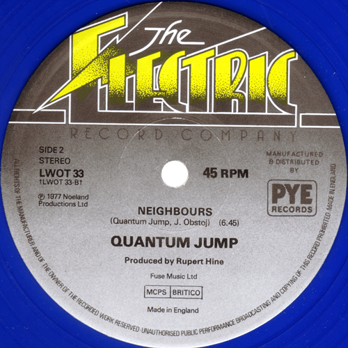Quantum Jump - The Lone Ranger - Electric LWOT 33 UK 12" PS