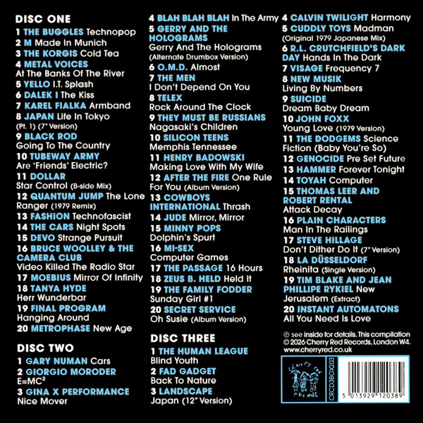 V/A incl. Quantum Jump, The Buggles, The Korgis, Japan, The Cars, Suicide, John Foxx, etc. - Musik Music Musique 1979 (The Roots Of Synth Pop) - Cherry Red CRCD3BOX203 UK CDx3