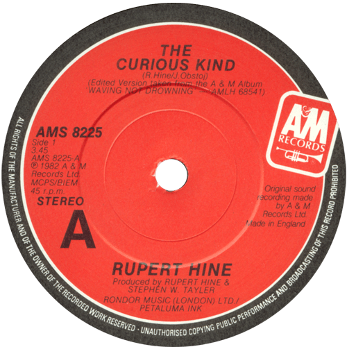 Rupert Hine - Curious Kind - A&M AMS 8225 UK 7" PS