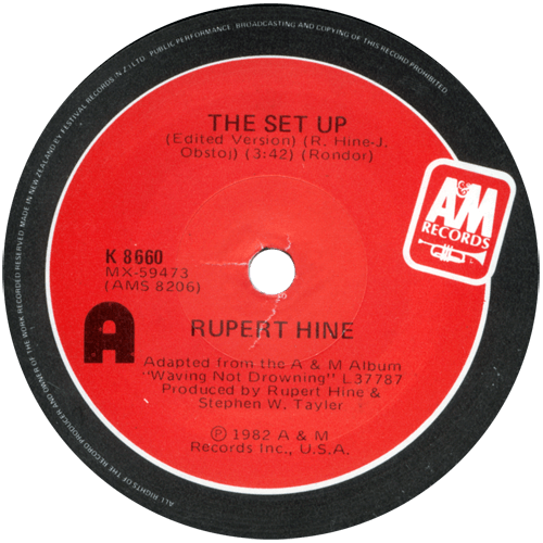 Rupert Hine - The Set Up - A&M K 8660 New Zealand 7" PS