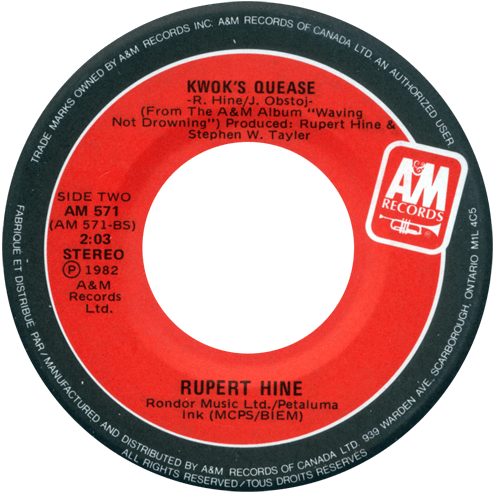 Rupert Hine - The Set Up - A&M AM 571 Canada 7" CS