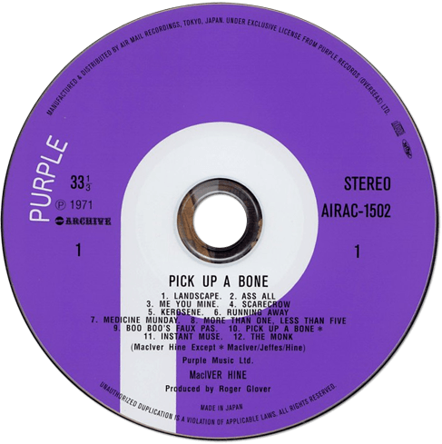 Rupert Hine - Pick Up A Bone - Archive AIRAC-1502 Japan CD