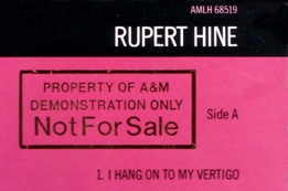 Rupert Hine - Immunity - A&M AMLH 68519 UK LP