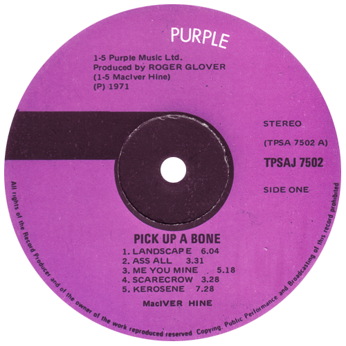 Rupert Hine : Pick Up A Bone - LP from South Africa, 1971