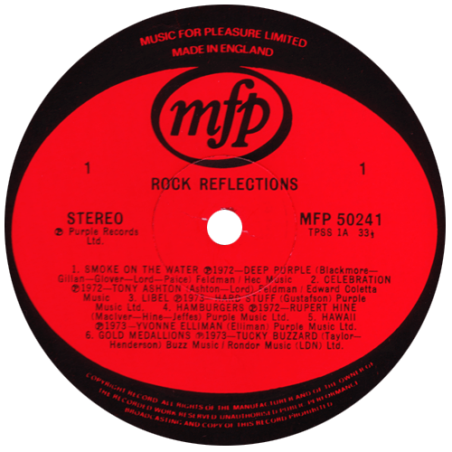 V/A incl. Rupert Hine, Deep Purple, Yvonne Elliman, etc. : Rock Reflections - LP from UK, 1975