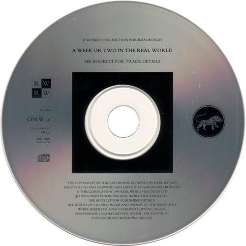 V/A incl. Rupert Hine, Van Morrison, Karl Wallinger, etc. - A Week Or Two In The Real World - Real World CDRW 30 UK CD