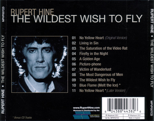 Rupert Hine - The Wildest Wish To Fly - VoicePrint MPVP 007 UK CD