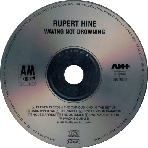 Rupert Hine : Waving Not Drowning - CD from Germany, 1989