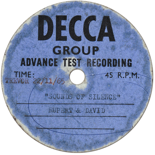 Rupert and David (Rupert Hine) - The Sound of Silence - Decca F 12306 UK 7"