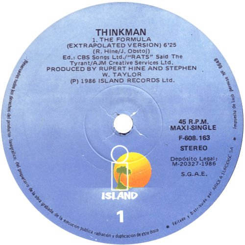 Thinkman - The Formula - Island F 608 163 Spain 12" PS