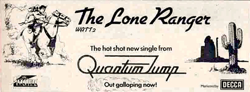 Quantum Jump - The Lone Ranger - Electric WATT 2 UK 7" CS