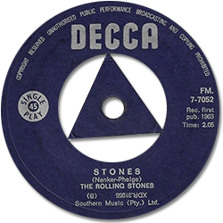 The Rolling Stones - I Wanna Be Your Man - FM.7-7052 • Rhodesia discography: Decca singles [1964-1971]