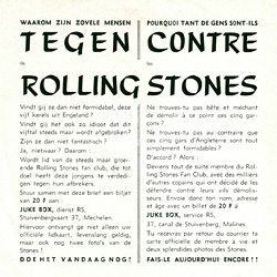 The Rolling Stones - fan club flyer • Belgium discography: Decca singles