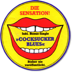 The Rolling Stones - German Cocksucker Blues sticker • Germany discography: Decca 70's singles & late issues
