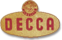 gold oval Decca logo
