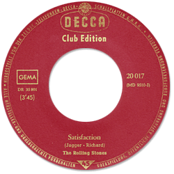 The Rolling Stones - Ex Libris - Satisfaction - Decca 20017 • Germany discography: Decca 60's export singles