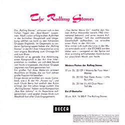 The Rolling Stones - generic back w/ short discography - up to DL 25144 • Germany discography: The 60's Decca singles The Rolling Stones - generic back w/ short discography - up to DL 25144 • Germany discography: The 60's Decca singles