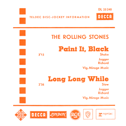 The Rolling Stones - Paint it, Black - DJ cover • Germany discography: The 60's Decca singles