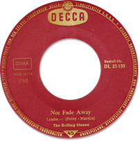 The Rolling Stones - Not Fade Away - Decca DL 25133 • Germany discography: The 60's Decca singles