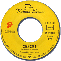 The Rolling Stones - Star Star - RSR RS 19108 Germany 7" PS