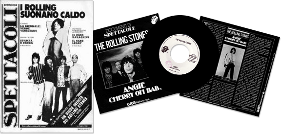 The Rolling Stones - Angie - promo PS 1976 • Italy discography: The RSR - Warner years [1971-1977]