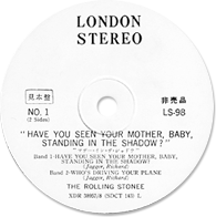 The Rolling Stones - Have You Seen Your Mother... - London LS 98 promo - London EPs - Elite LS series [1966-1970], Japan discography