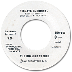 The Rolling Stones - Emotional Rescue - Mexican promo single