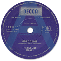 The Rolling Stones - >Out Of Time - Decca Y-10962 - promo • Australia discography: Decca singles