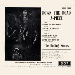 The Rolling Stones - Down The Road Apiece - Decca DFEA 7522 - back cover • Australia discography: Decca EPs [1964-1971]