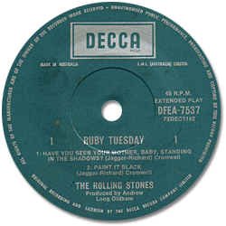 The Rolling Stones: Ruby Tuesday - Australia 1967