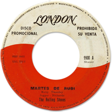 The Rolling Stones - Ruby Tuesday - promo labels - London 9900 • Peru discography: The London years [1964-1975]