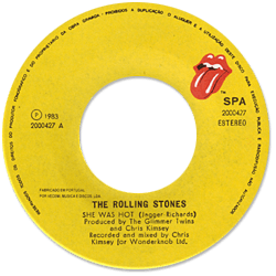 The Rolling Stones - She Was Hot - EMI 2000427 • Portugal discography: The RSR - EMI / CBS years [1978 - 1986]