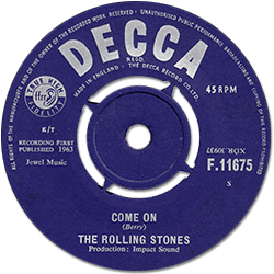 The Rolling Stones : Come On - UK 1963
