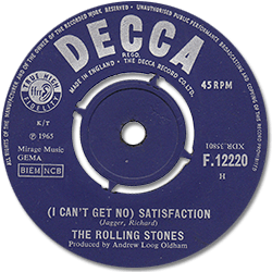 The Rolling Stones : (I Can't Get No) Satisfaction - UK 1965