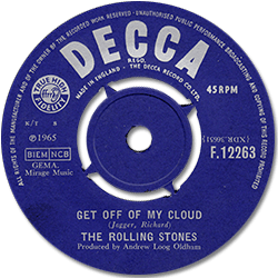 The Rolling Stones : Get Off Of My Cloud - UK 1965