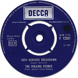 The Rolling Stones : 19th Nervous Breakdown - UK 1970