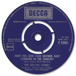 The Rolling Stones: Have You Seen Your Mother, Baby, Standing In The Shadow ? - UK 1972