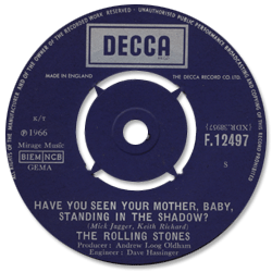 The Rolling Stones: Have You Seen Your Mother, Baby, Standing In The Shadow ? - UK 1966