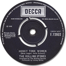 The Rolling Stones : Honky Tonk Women - UK 1969