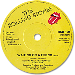 The Rolling Stones: Waiting On A Friend - UK 1981