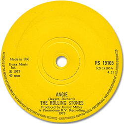 The Rolling Stones : Angie - UK 1973