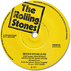 The Rolling Stones: Brown Sugar - UK 1971