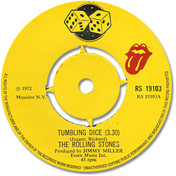 The Rolling Stones : Tumbling Dice - UK 1972