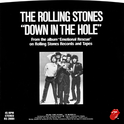 The Rolling Stones • Down In The Hole - USA - RS 20001